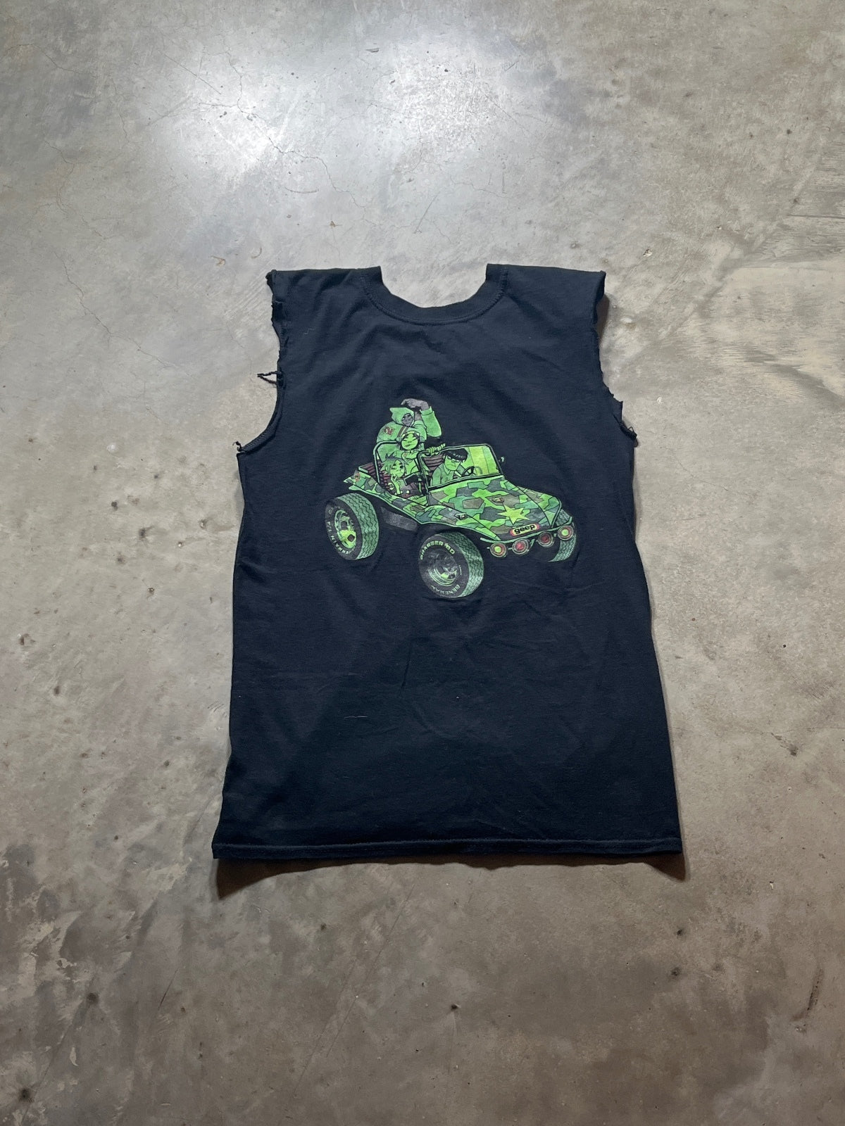 Gorillaz Preowned Small Cut Off Sleeve Tank Top T-shirt