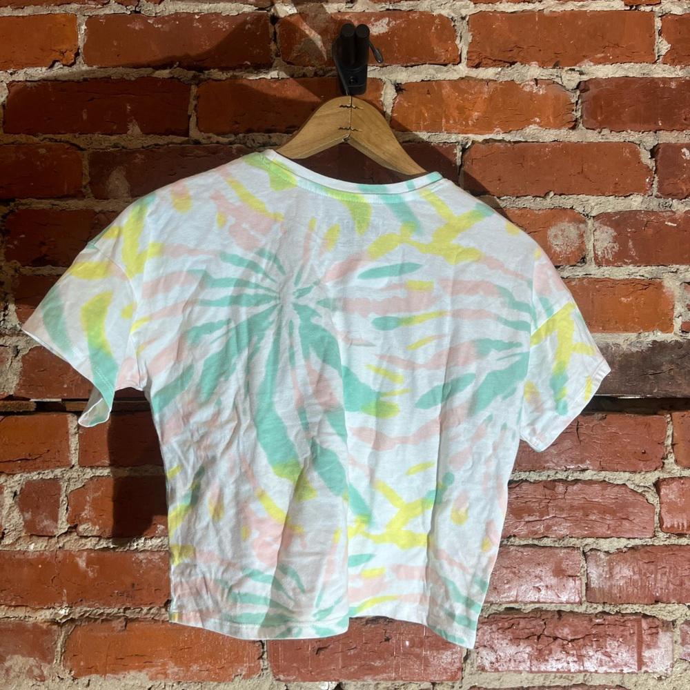 Acdc large kids white tiedye graphic vintage preowned tshirt