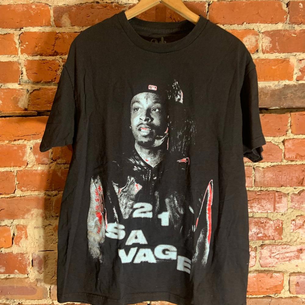 21 savage large black graphic preowned T-shirt