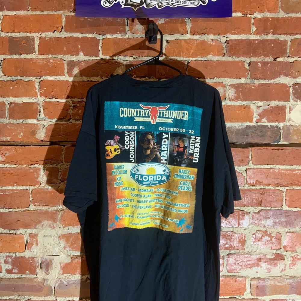 Country thunder festival 3xlarge black graphic vintage T-shirt