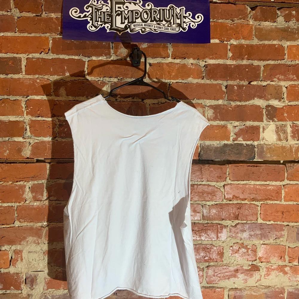 Whitney Houston Xlarge white graphic sleeveless T-shirt