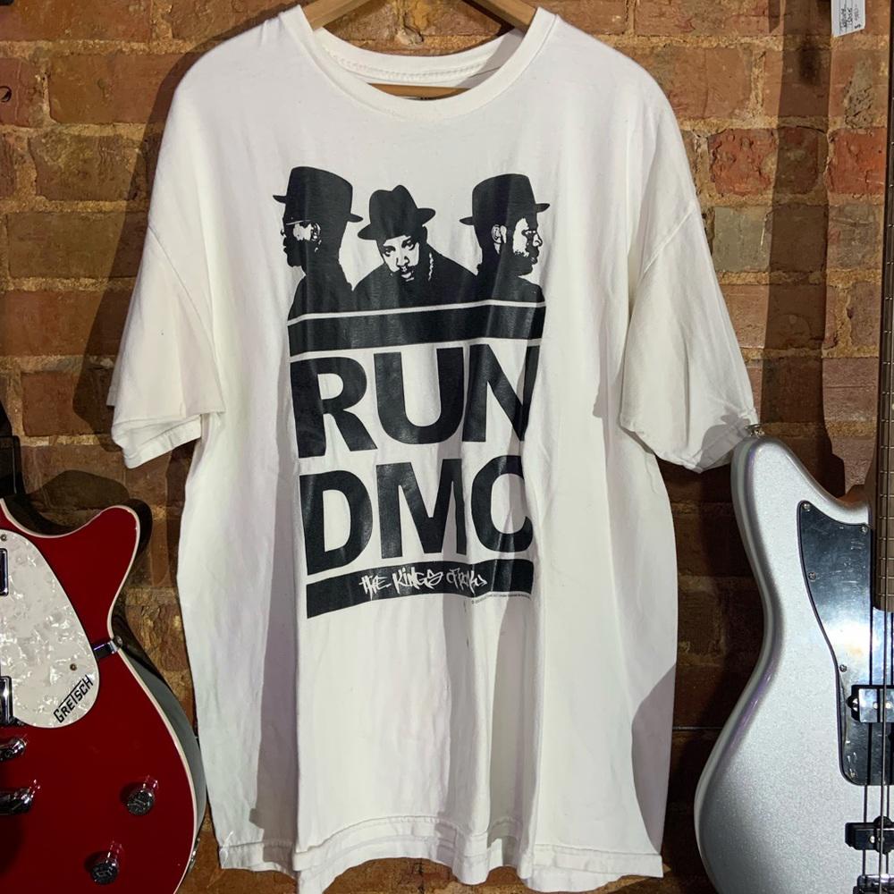 Run DMC Xlarge white graphic vintage T-shirt
