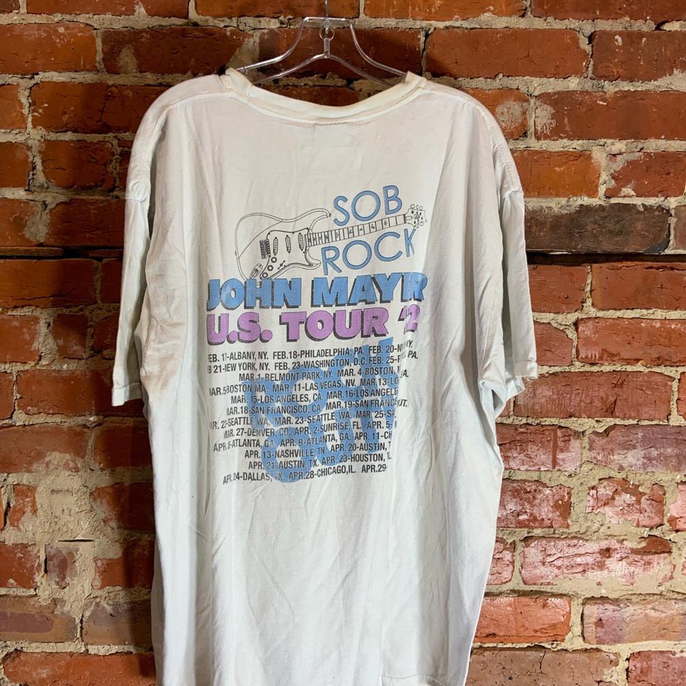 John Mayer 2XLarge white graphic preowned T-shirt
