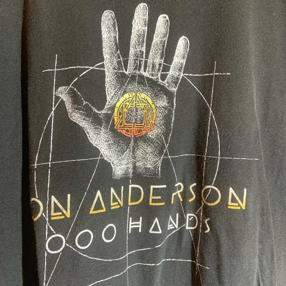 Jon Anderson 1000 hands Xlarge black graphic vintage T-shirt