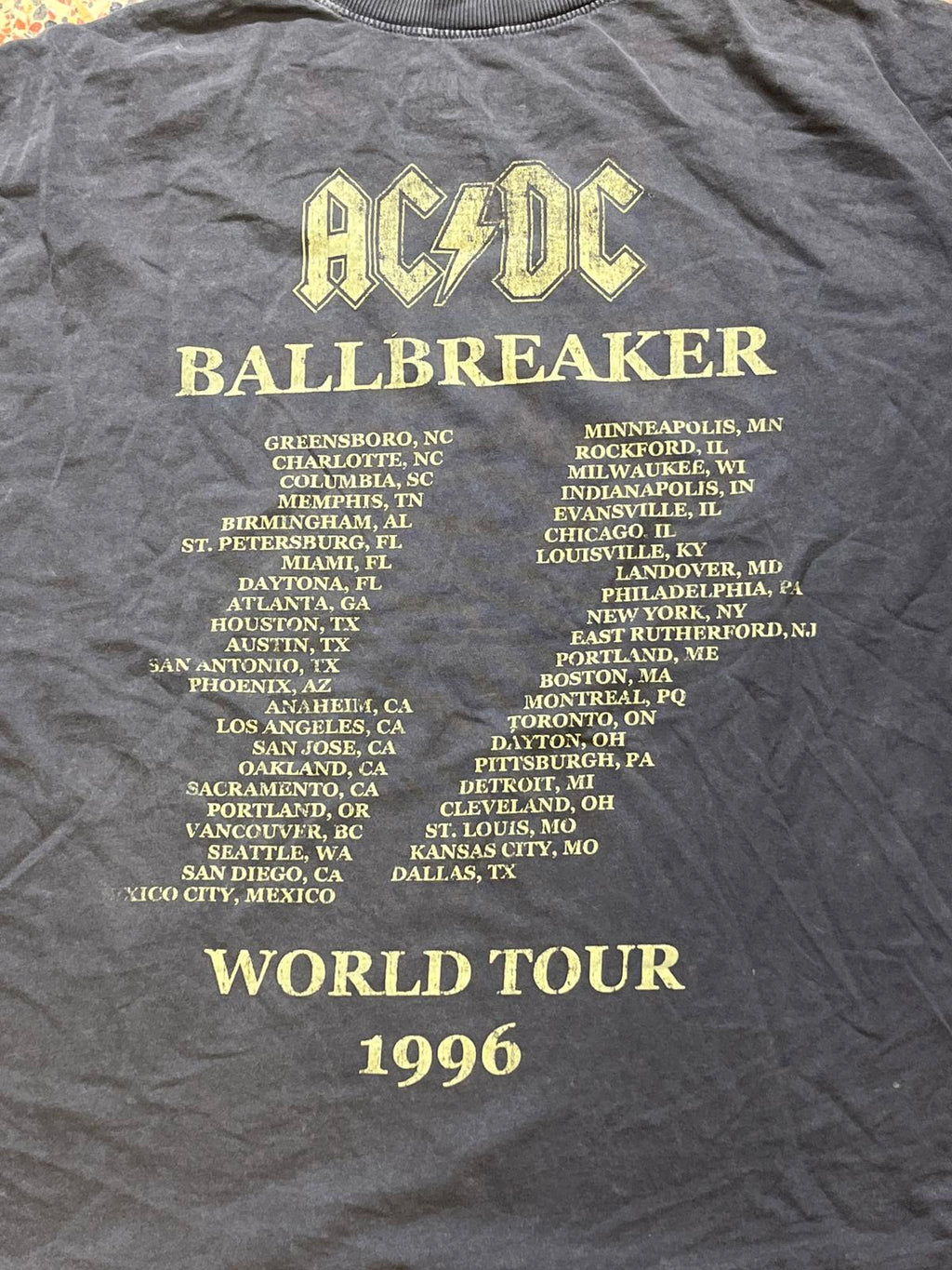 AC/DC 1996 Ballbreaker Tour Preowned XLarge T-shirt