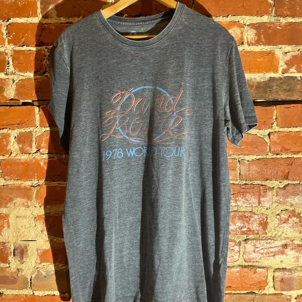 David Bowie xlarge navy blue graphic vintage preowned tshirt