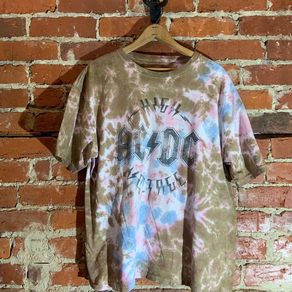 ACDC large tiedye graphic vintage preowned T-shirt
