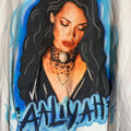 AAliyah large white graphic vintage T-shirt