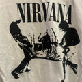Nirvana xsmall size ten white graphic vintage preowned long sleeve tshirt