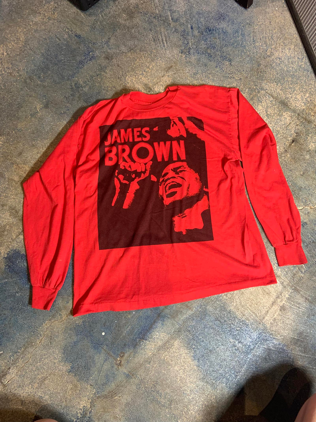 James Brown XL Long Sleeve Red Shirt
