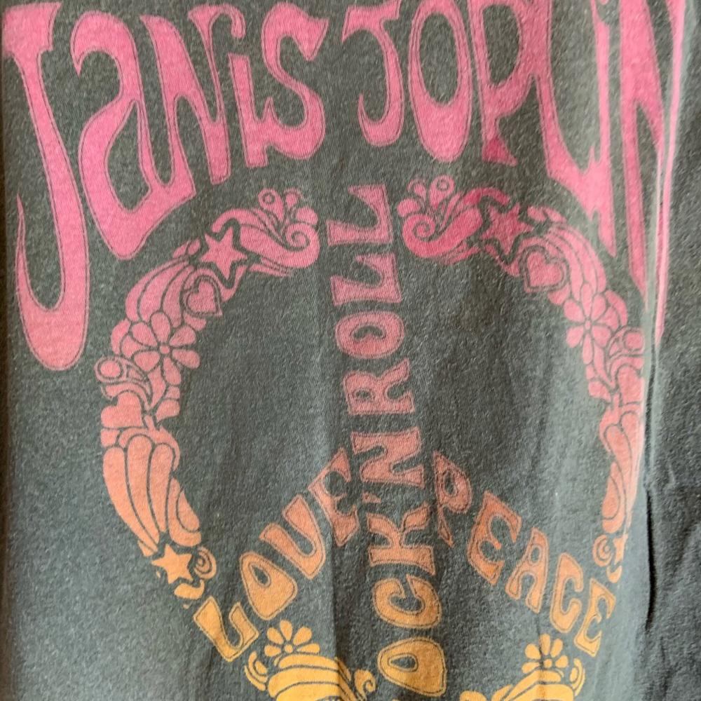 Janis Joplin Xlarge grey graphic preowned T-shirt