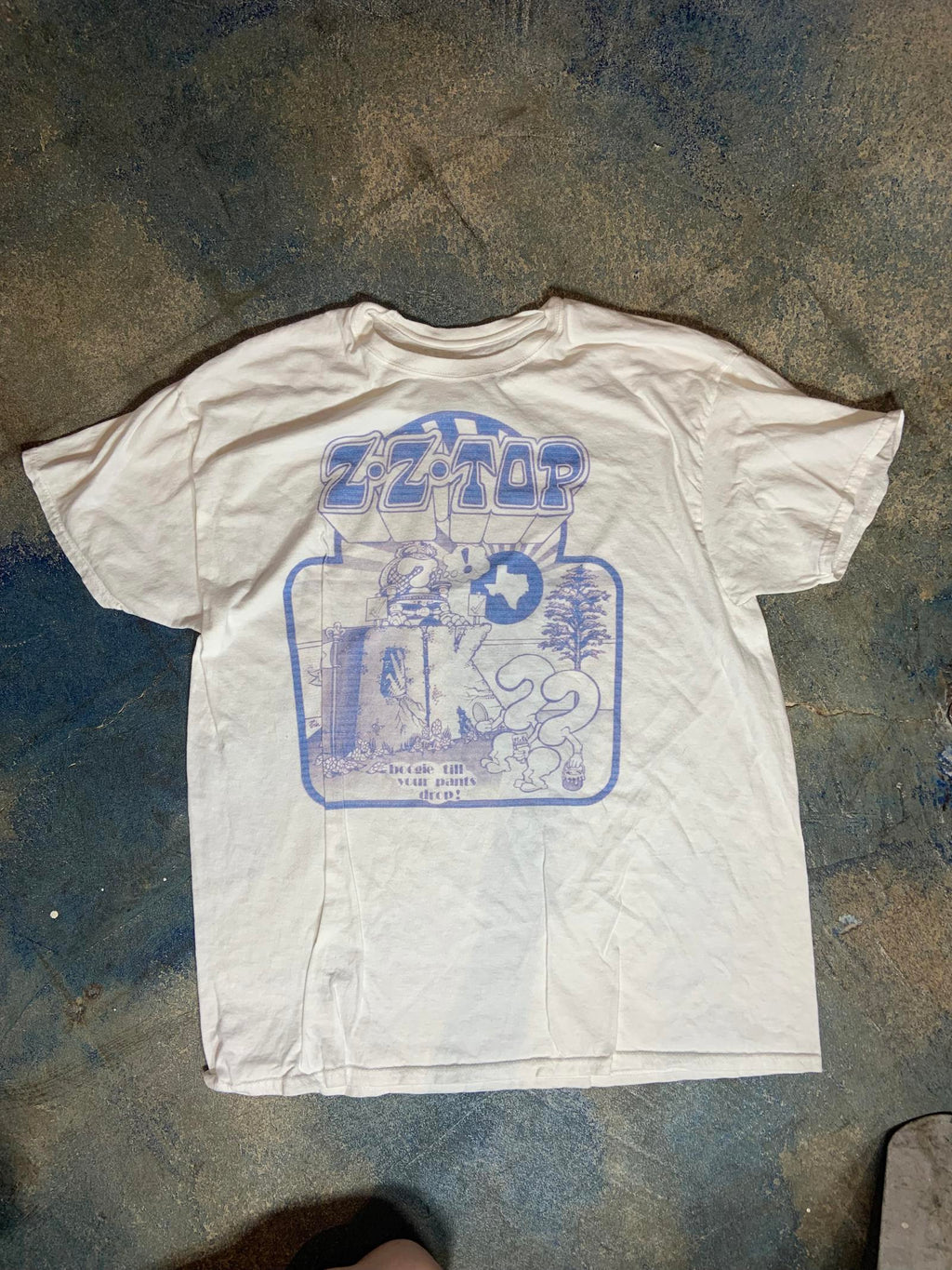 ZZ Top PreOwned XL White Shirt