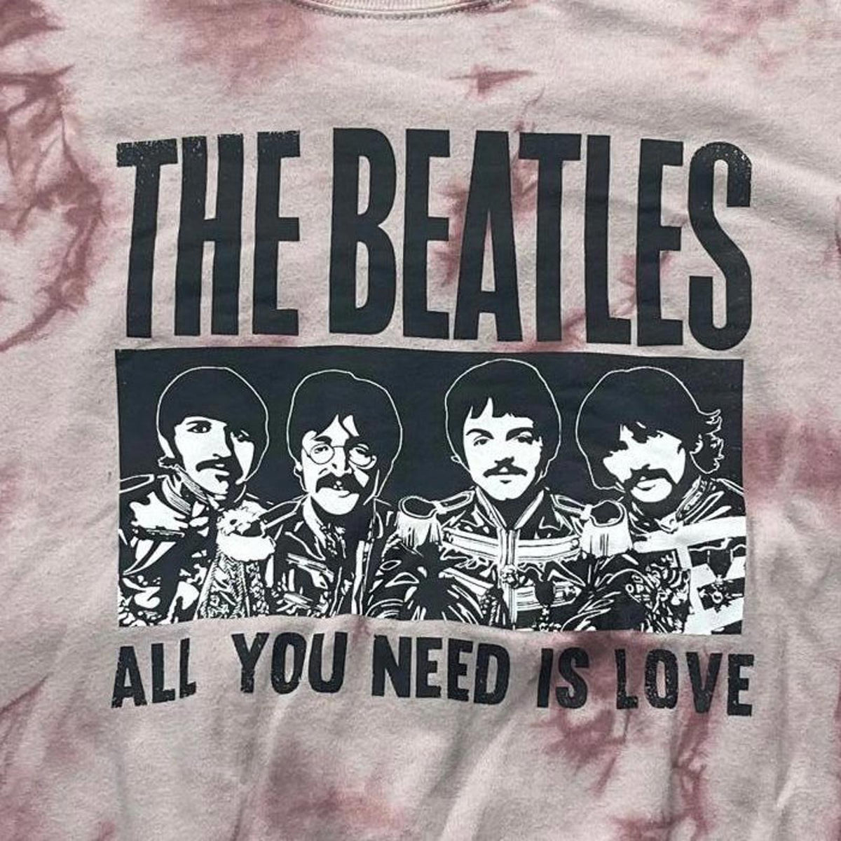 The Beatles Preowned Small Tie Dye Sweatshirt