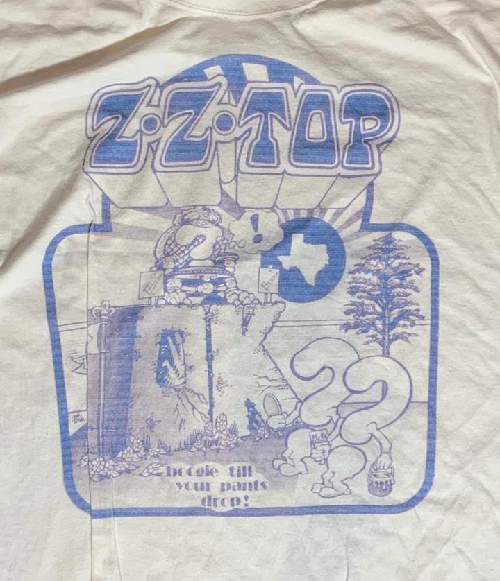 ZZ Top PreOwned XL White Shirt