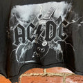 ACDC large black graphic preowned crop top T-shirt