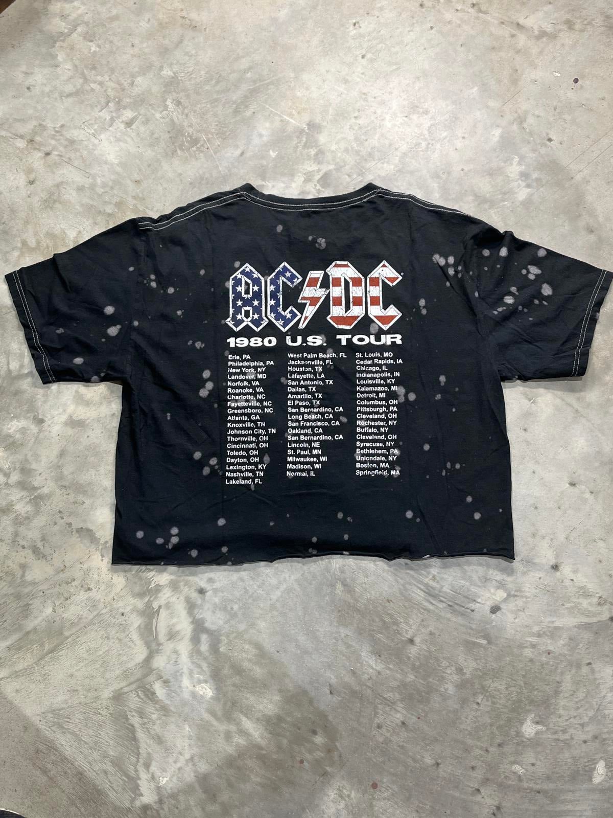 ACDC Preowned Large Cropped Band T-shirt