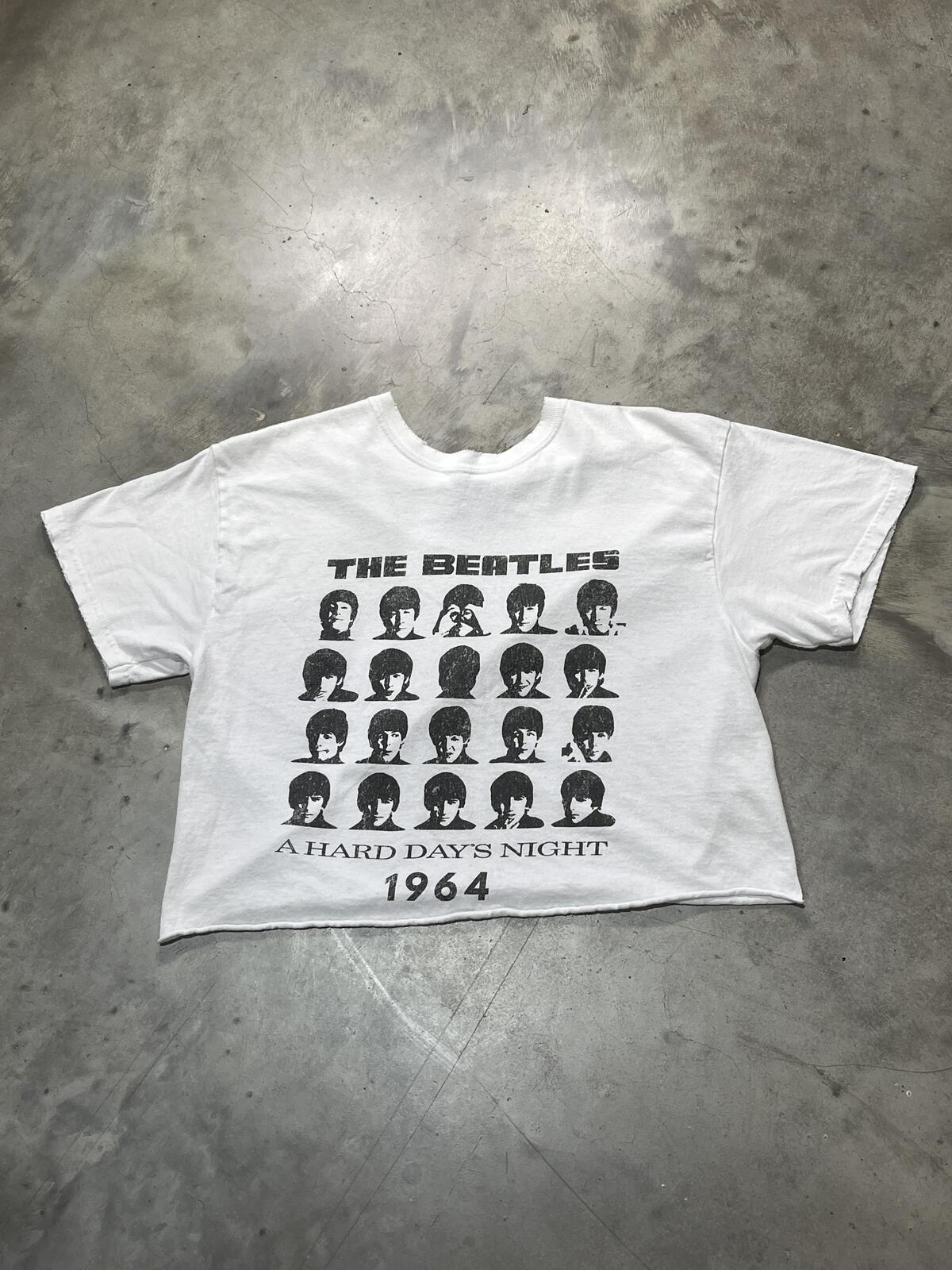 The Beatles Preowned Small Cropped T-shirt
