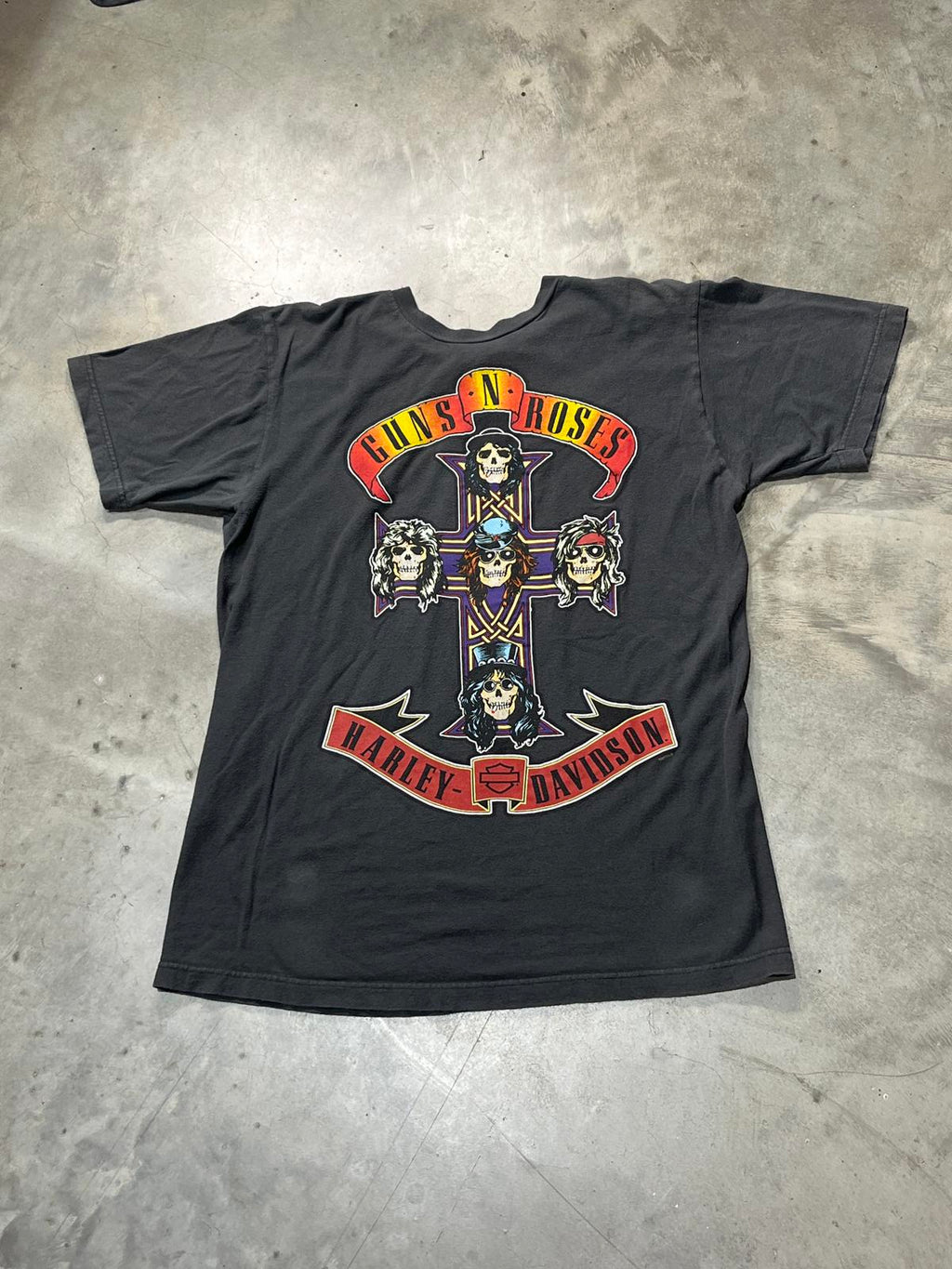 Guns N Roses Harley Davidson Preowned Medium T-shirt