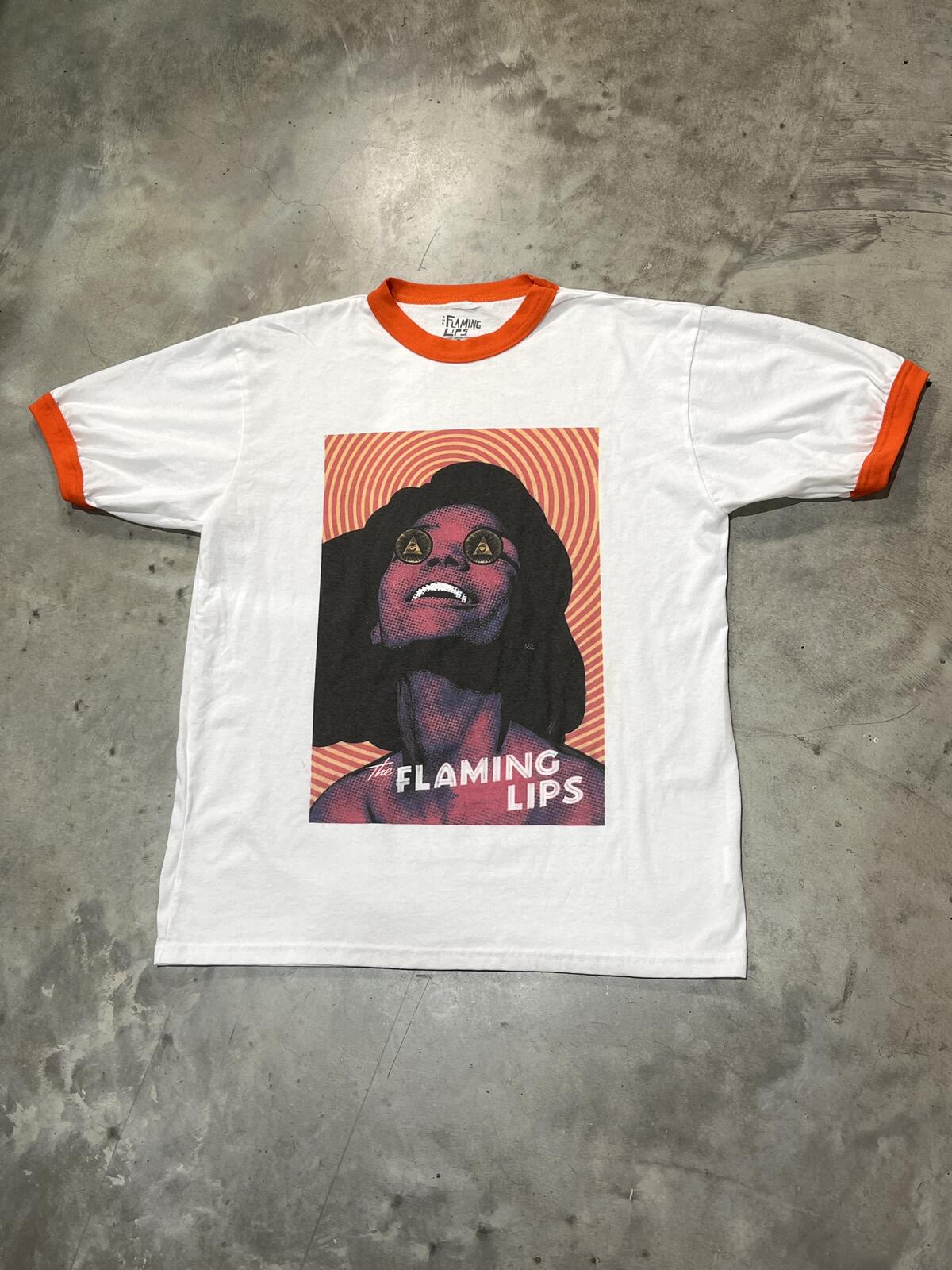 The Flaming Lips Preowned Large Ringer T-shirt