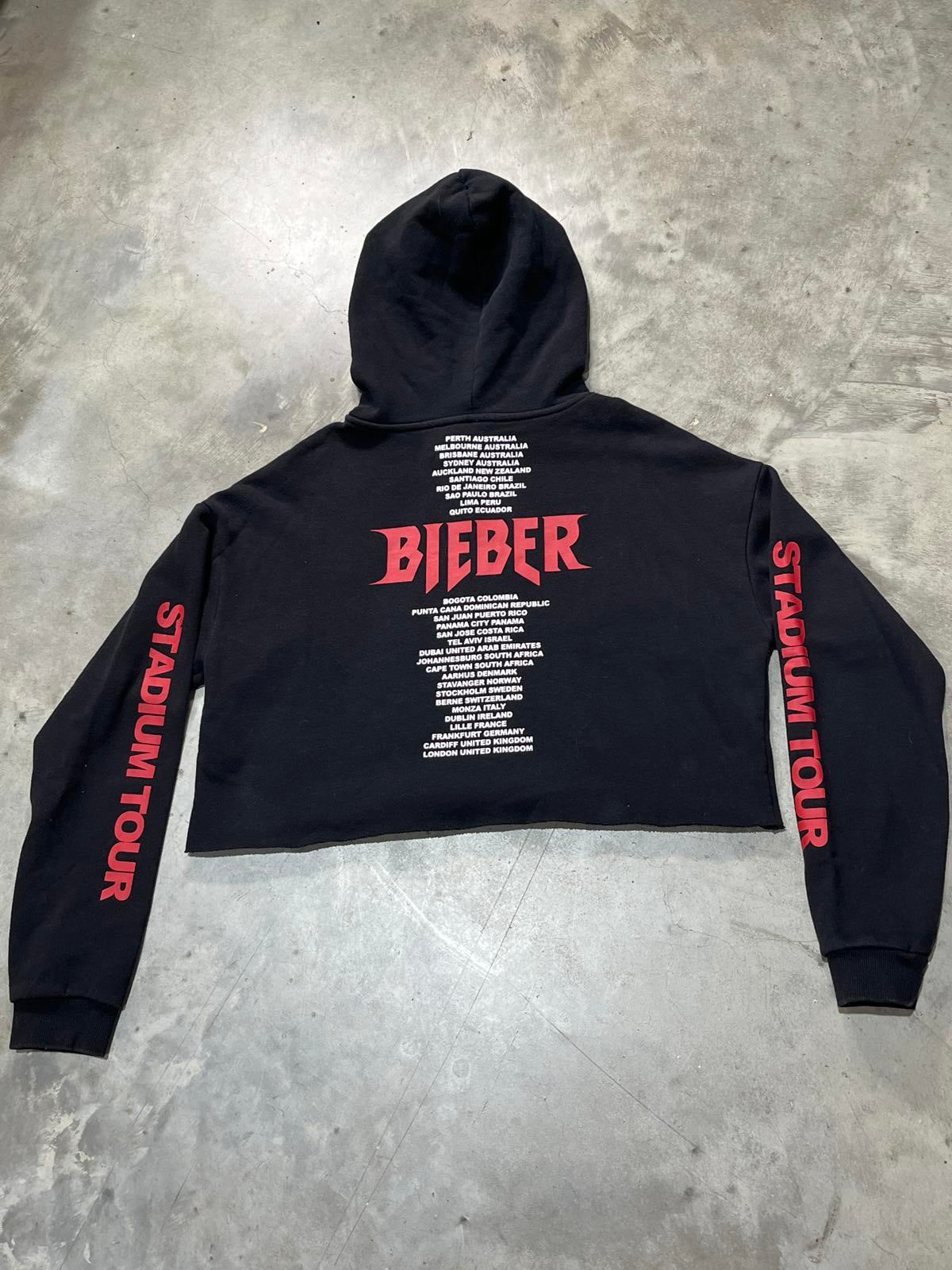 Justin Bieber Preowned Small Cropped Hoodie