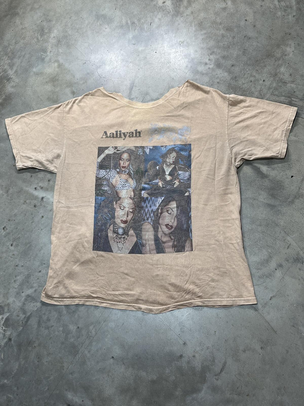 Aaliyah Preowned XL Cut Up Neckline T-shirt