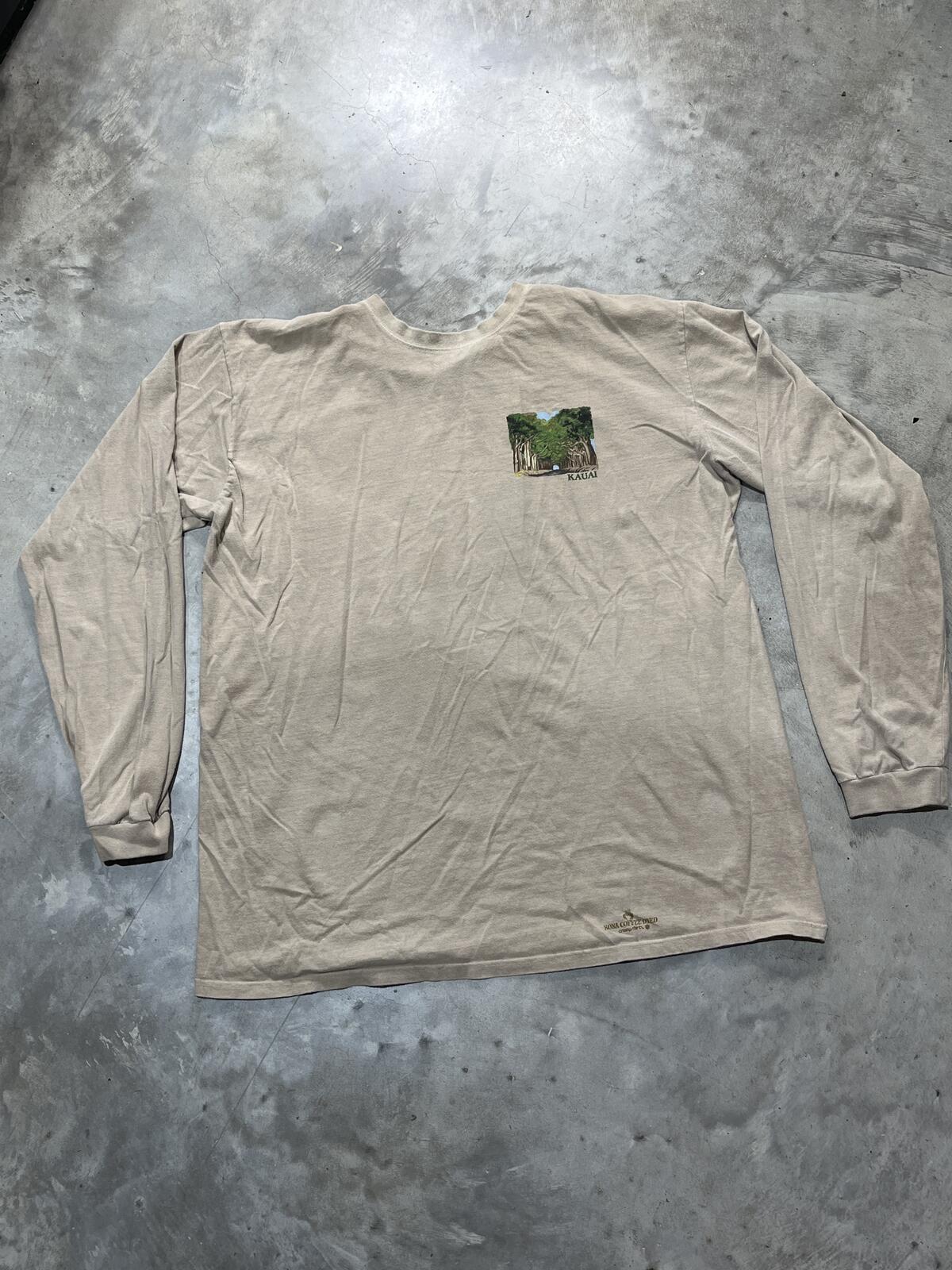 Hawaiian Tunnel Of Trees Kauai Preowned XL Long Sleeve T-Shirt