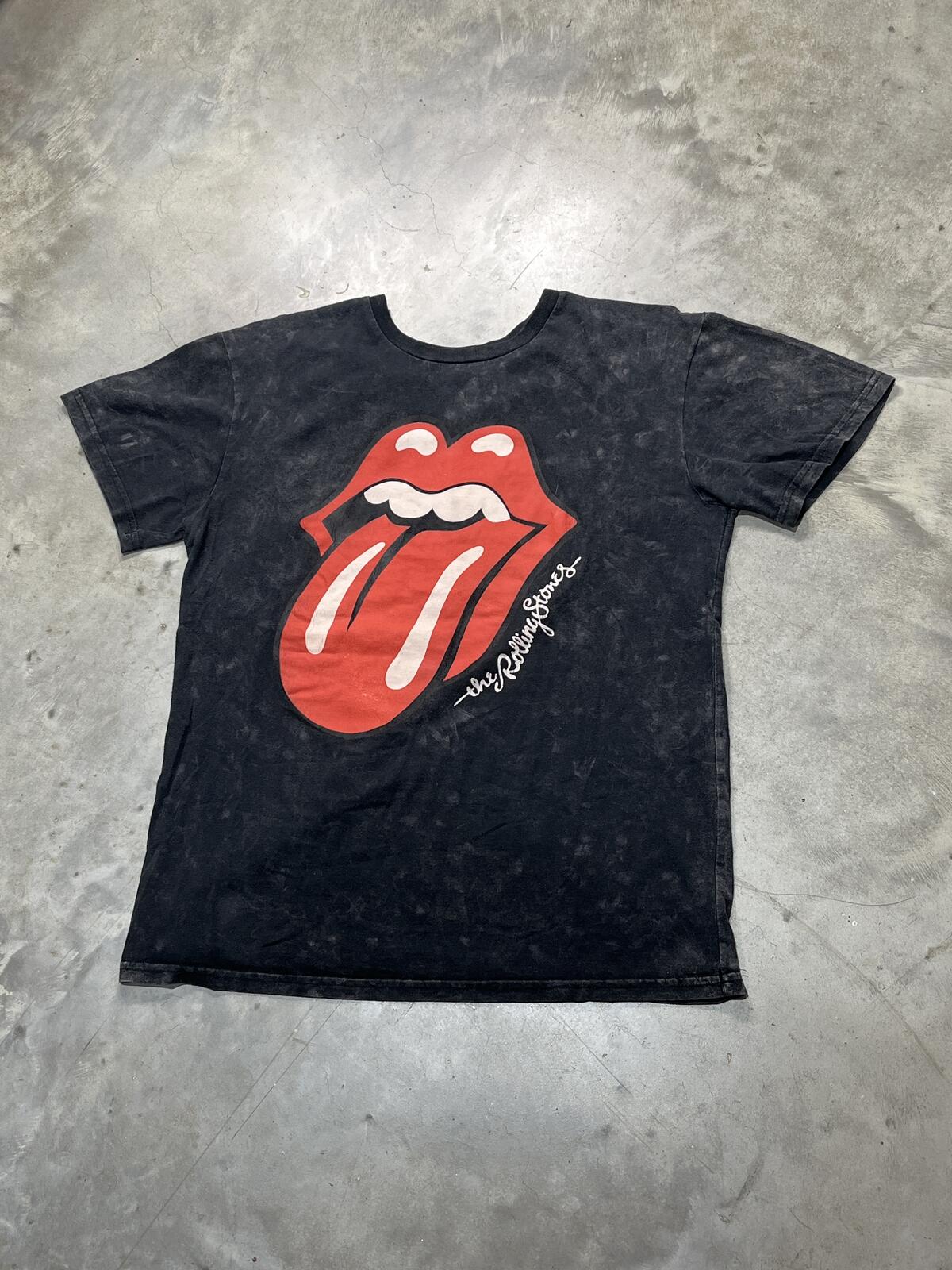 The Rolling Stones Preowned Large Tie Dye T-shirt