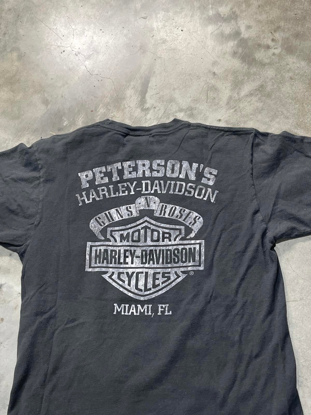 Guns N Roses Harley Davidson Preowned Medium T-shirt