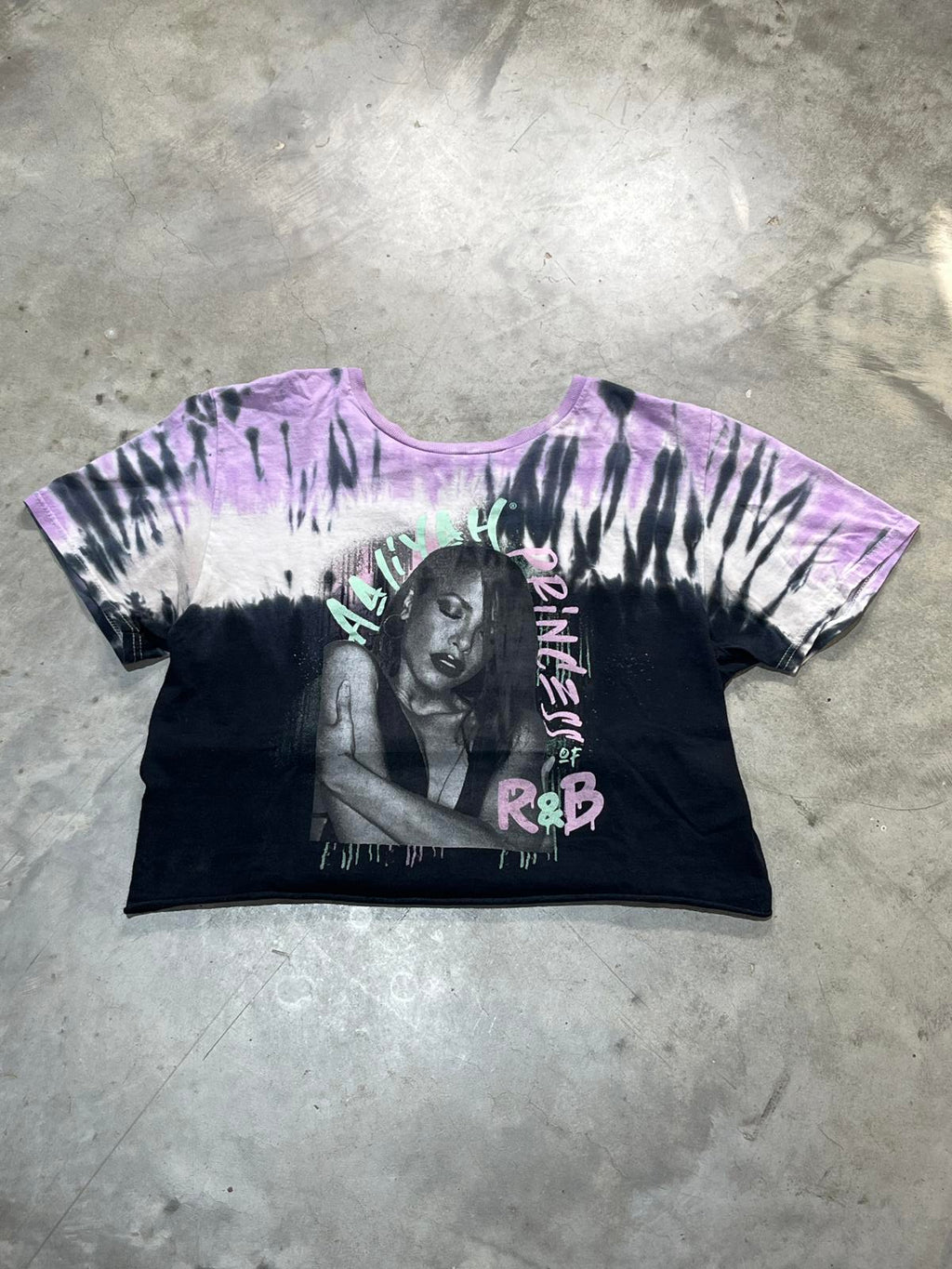 Aaliyah Preowned Medium Tie Dye Cropped T-shirt
