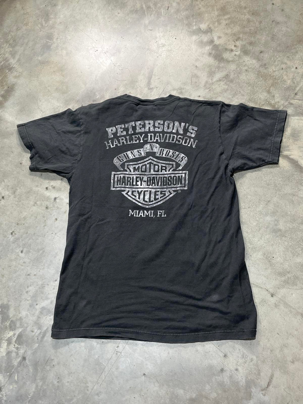 Guns N Roses Harley Davidson Preowned Medium T-shirt
