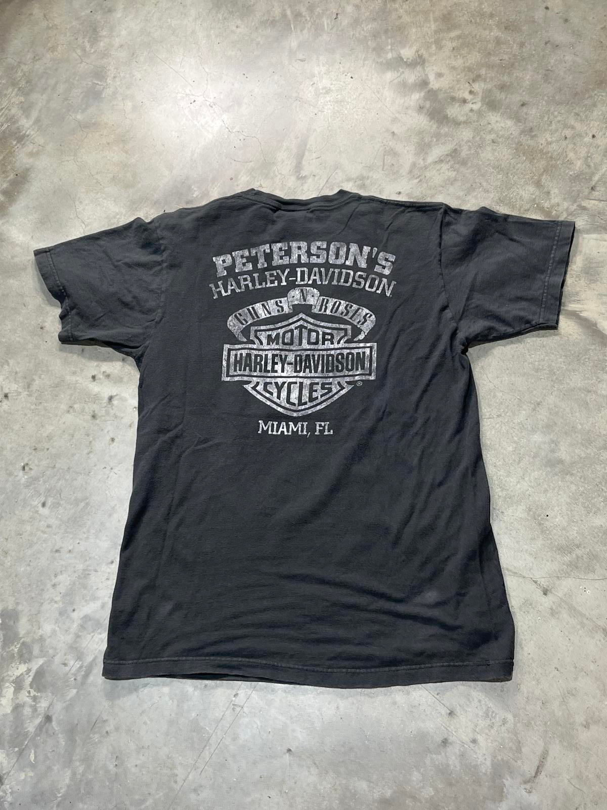 Guns N Roses Harley Davidson Preowned Medium T-shirt