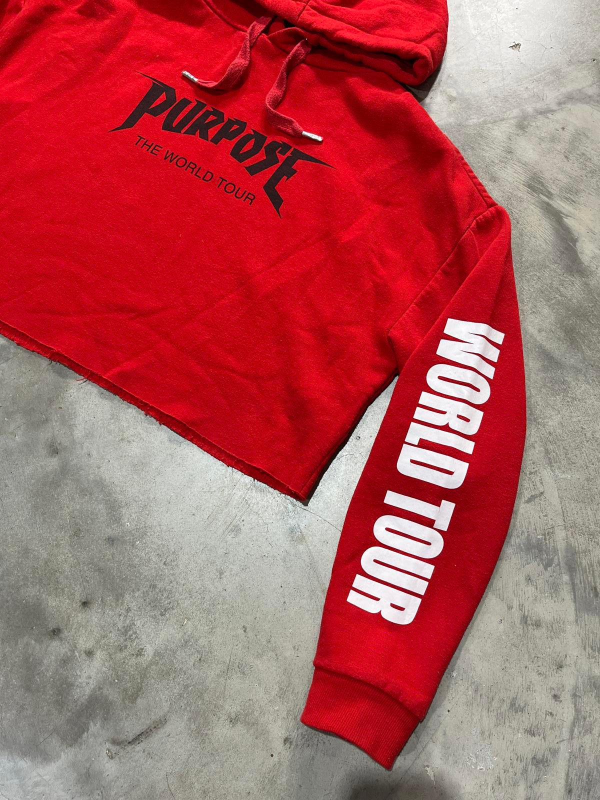 Justin Bieber Preowned Small Cropped Hoodie