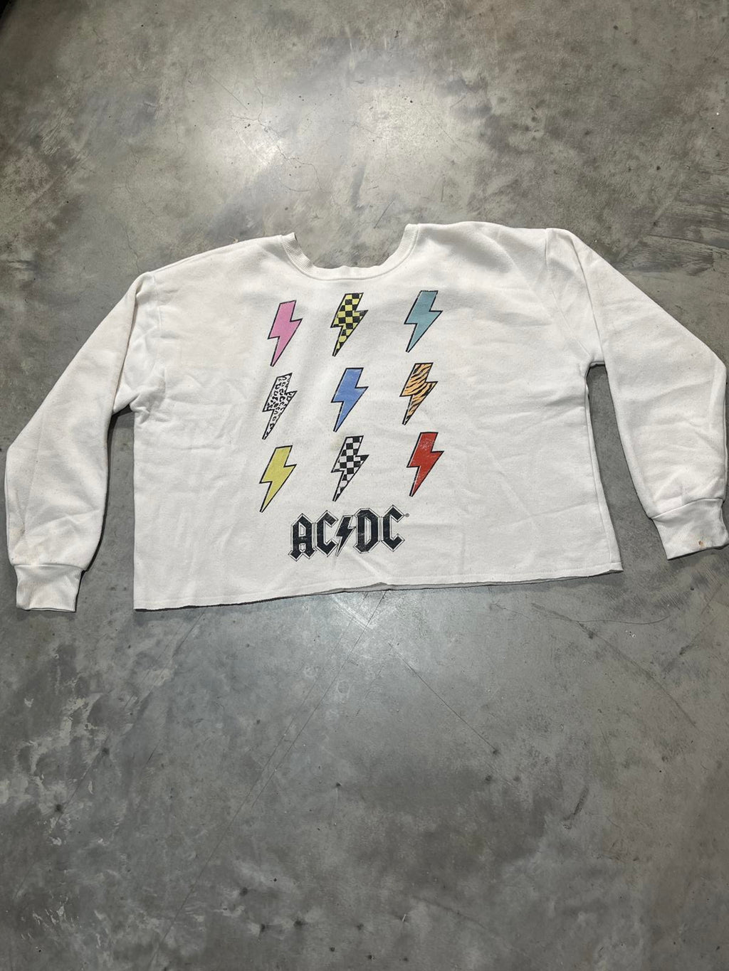 ACDC Preowned Medium Cropped Sweatshirt