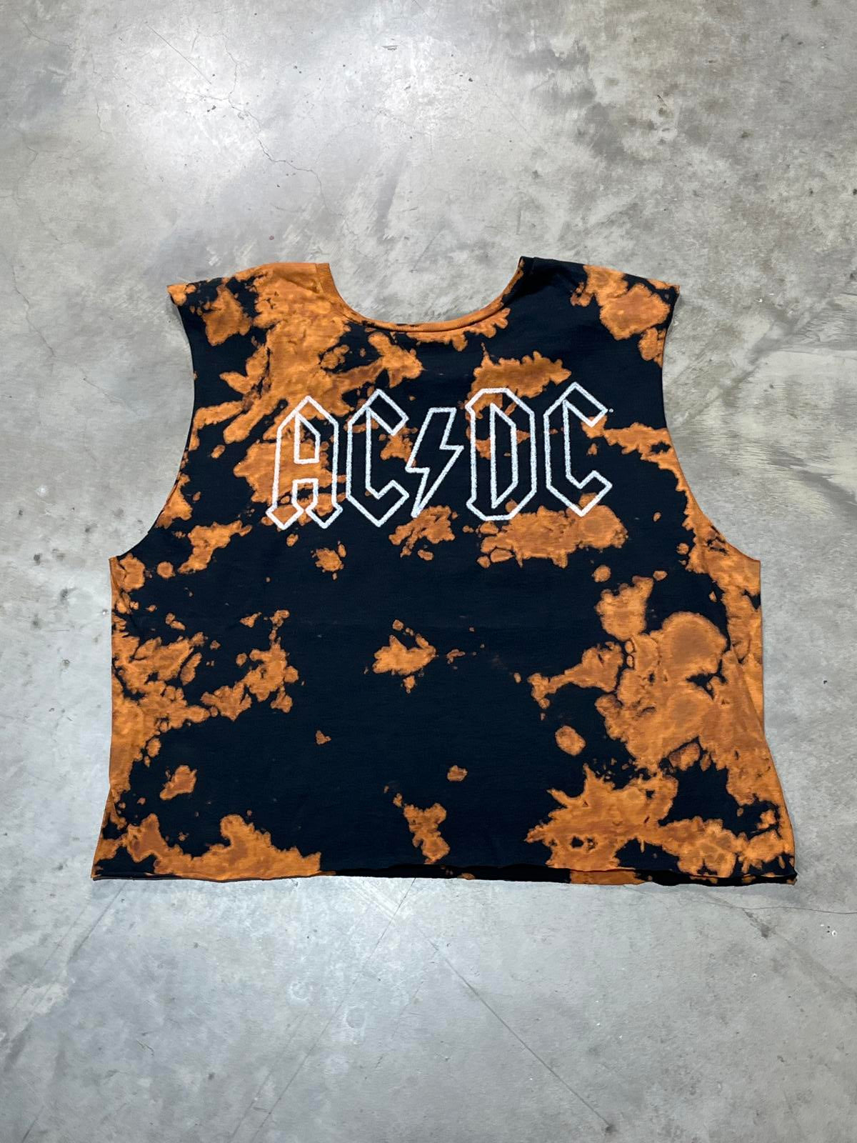 ACDC Preowned Large Cut Off Sleeve Tie Dye Tank Top