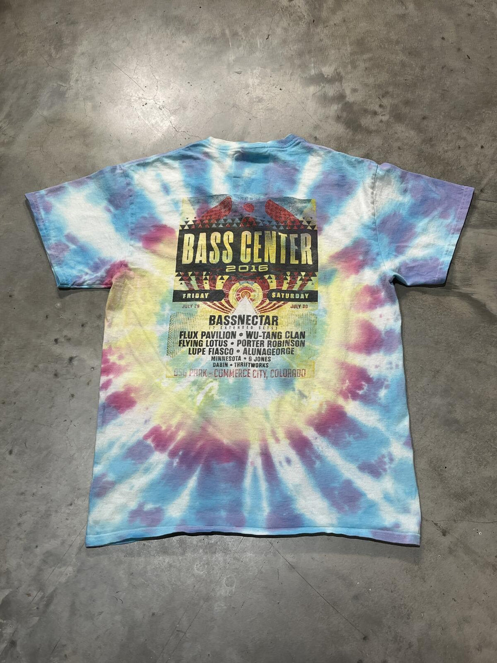 Bass Center 2016 Preowned Medium Tie Dye T-shirt