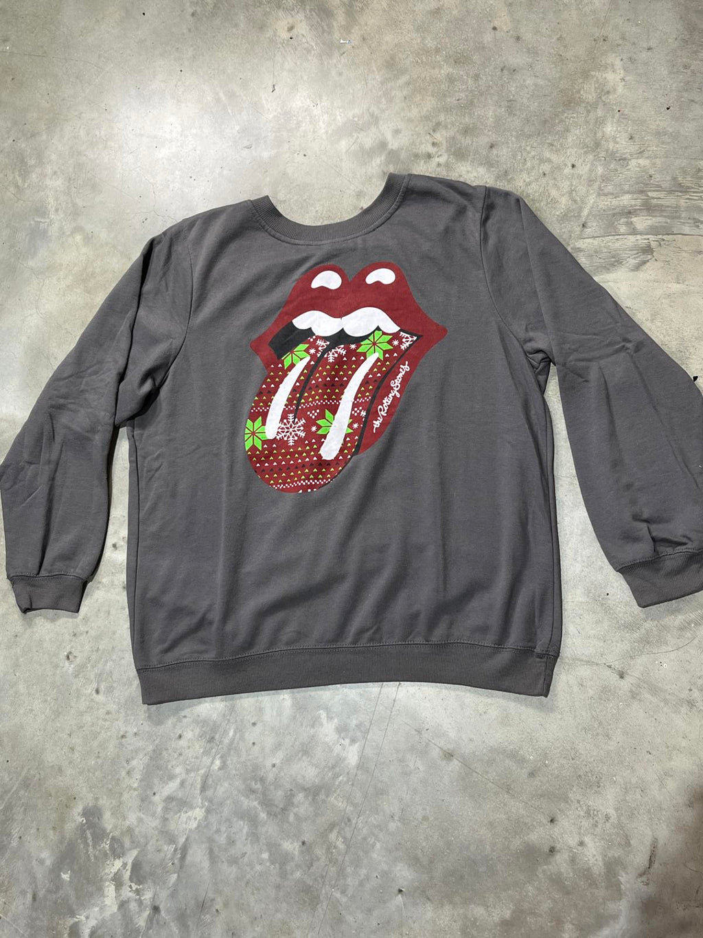 The Rolling Stones Preowned 2XL Christmas Sweatshirt