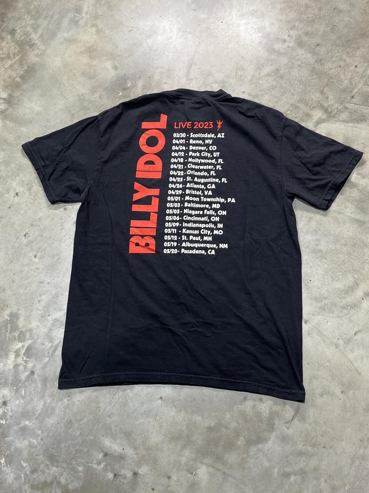Billy Idol Preowned Large T-shirt
