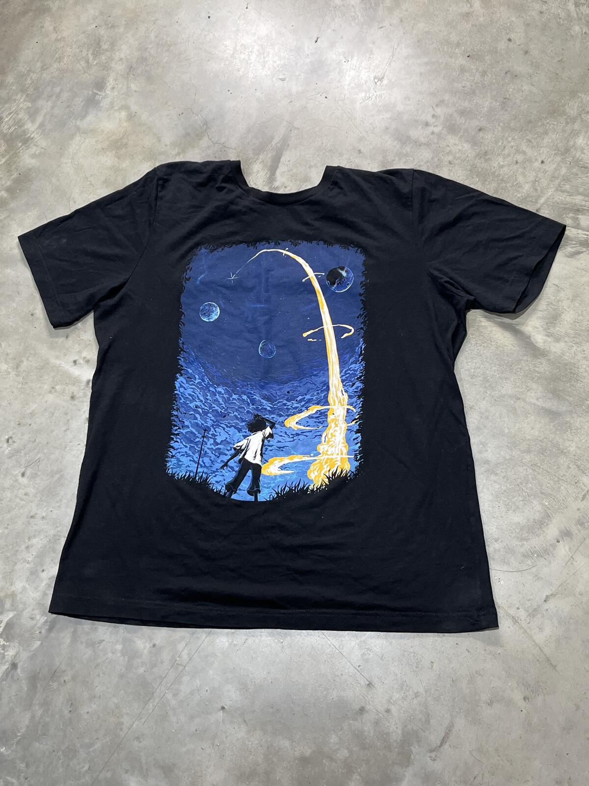 Starry Night Rocket Launch Preowned XL T-shirt