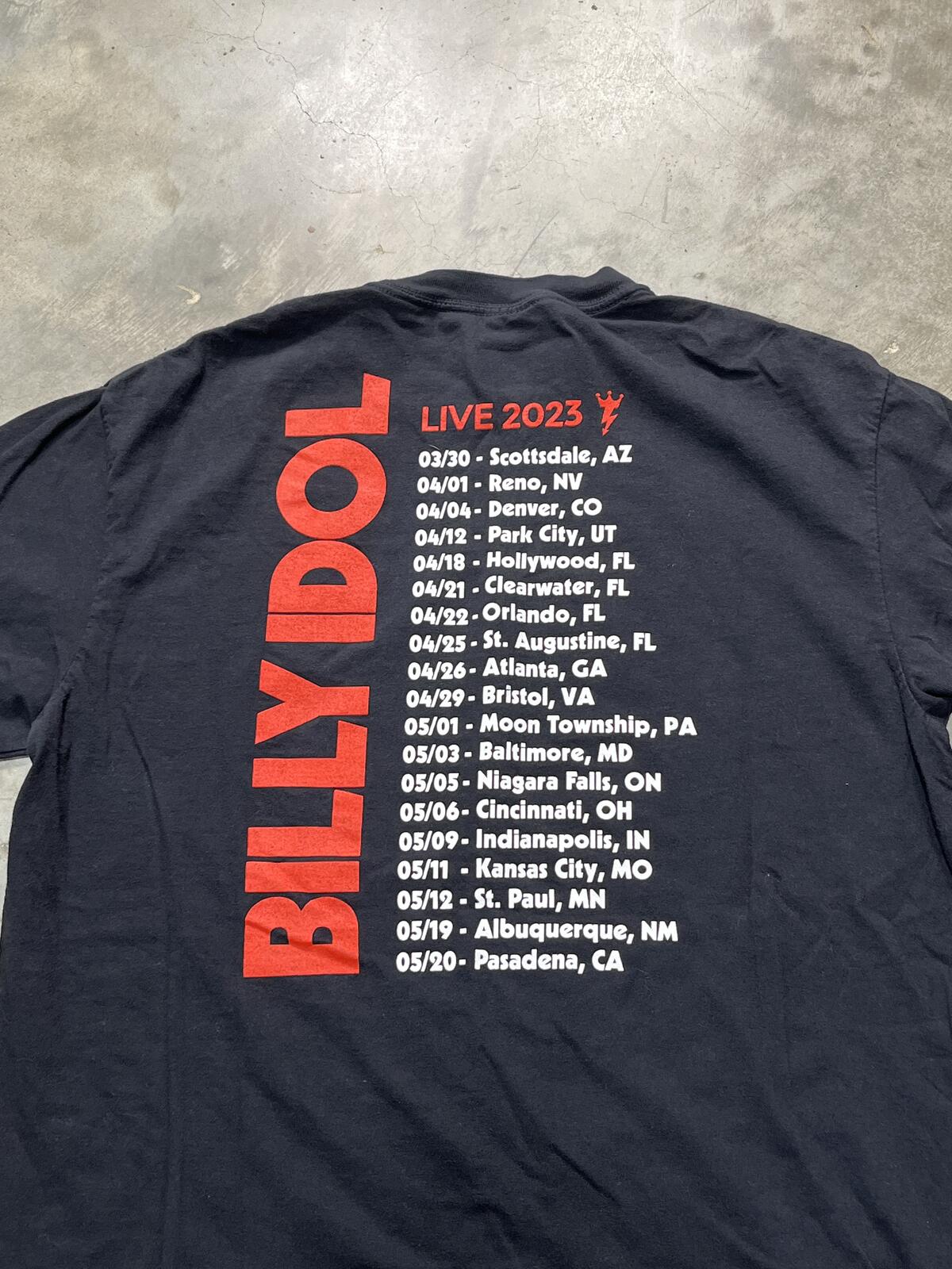 Billy Idol Preowned Large T-shirt