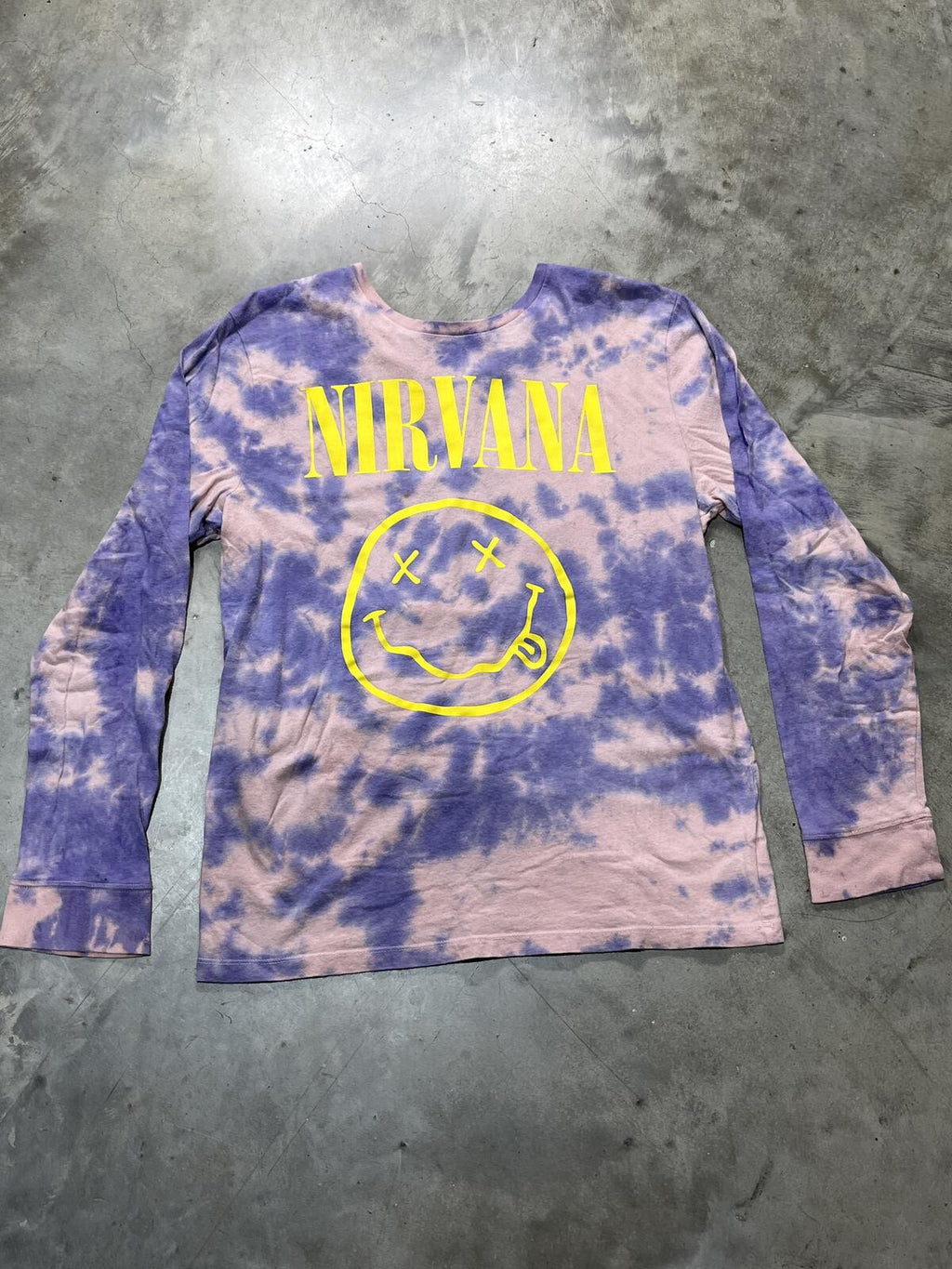 Nirvana Preowned Medium Long Sleeve Tie Dye T-shirt