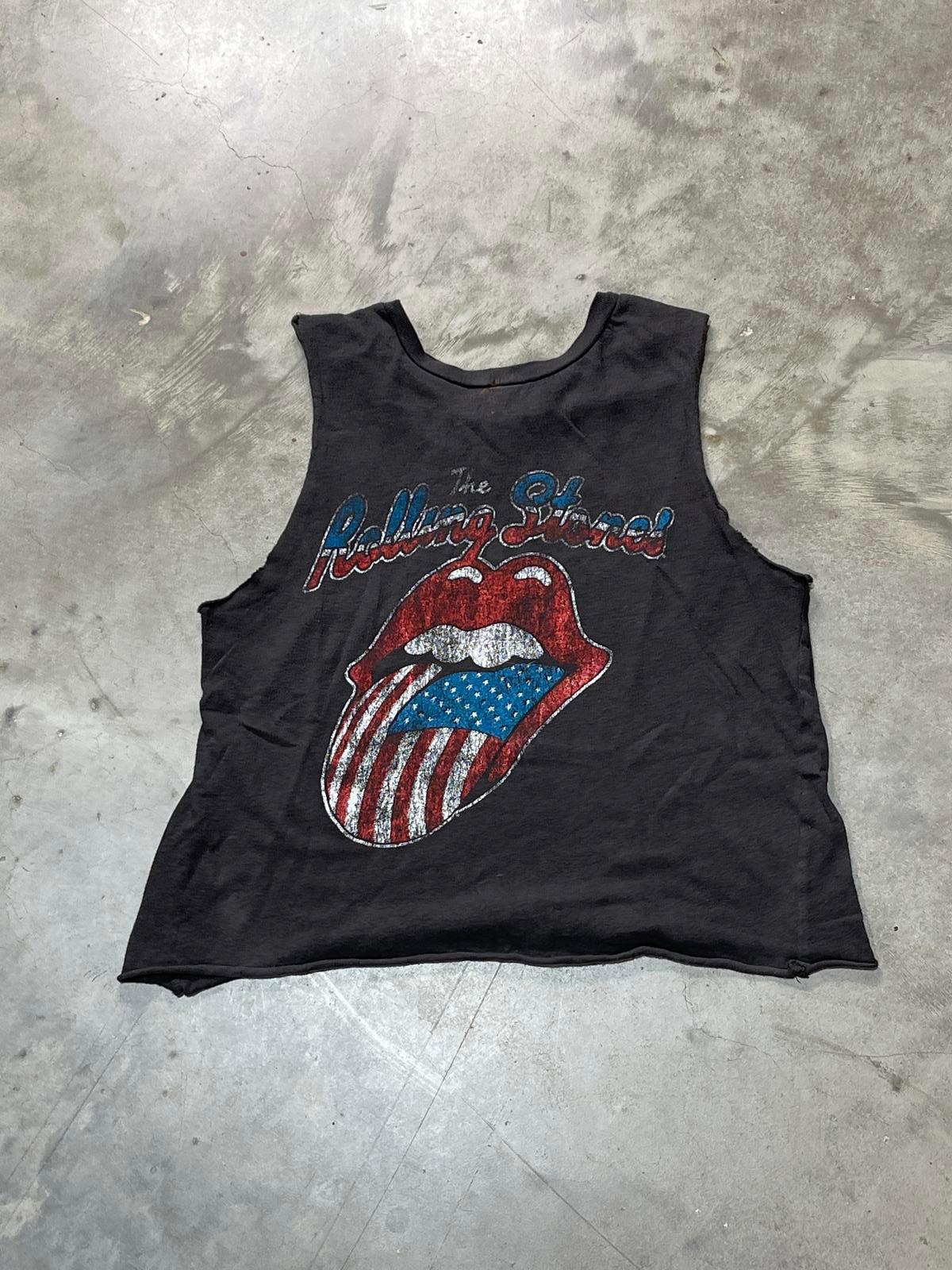 The Rolling Stones Preowned Small Cropped Tank Top T-shirt