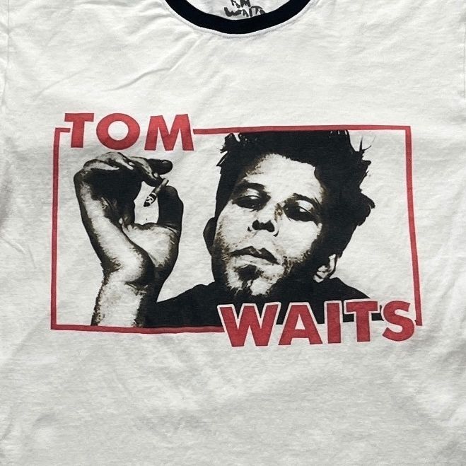 Tom Waits Preowned XL Ringer T-shirt