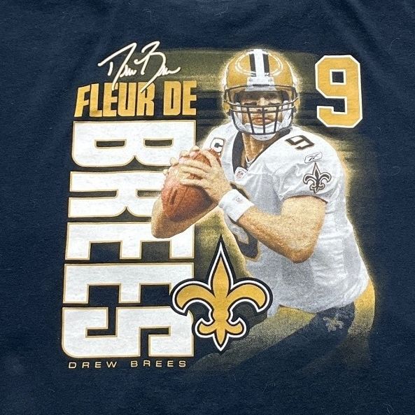 Vintage NOLA Saints Drew Brees Preowned XL T-shirt