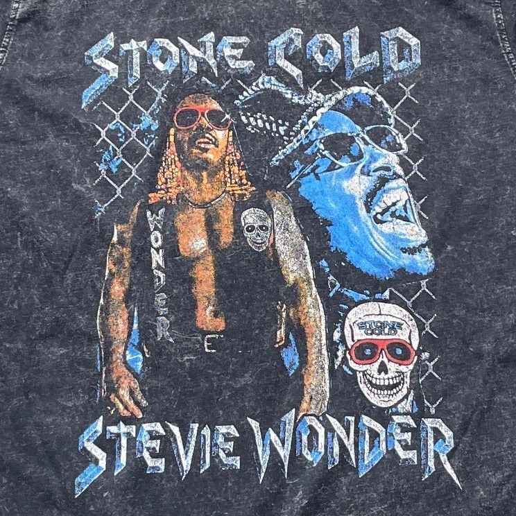 Stevie Wonder Preowned Large Tie Dye T-shirt