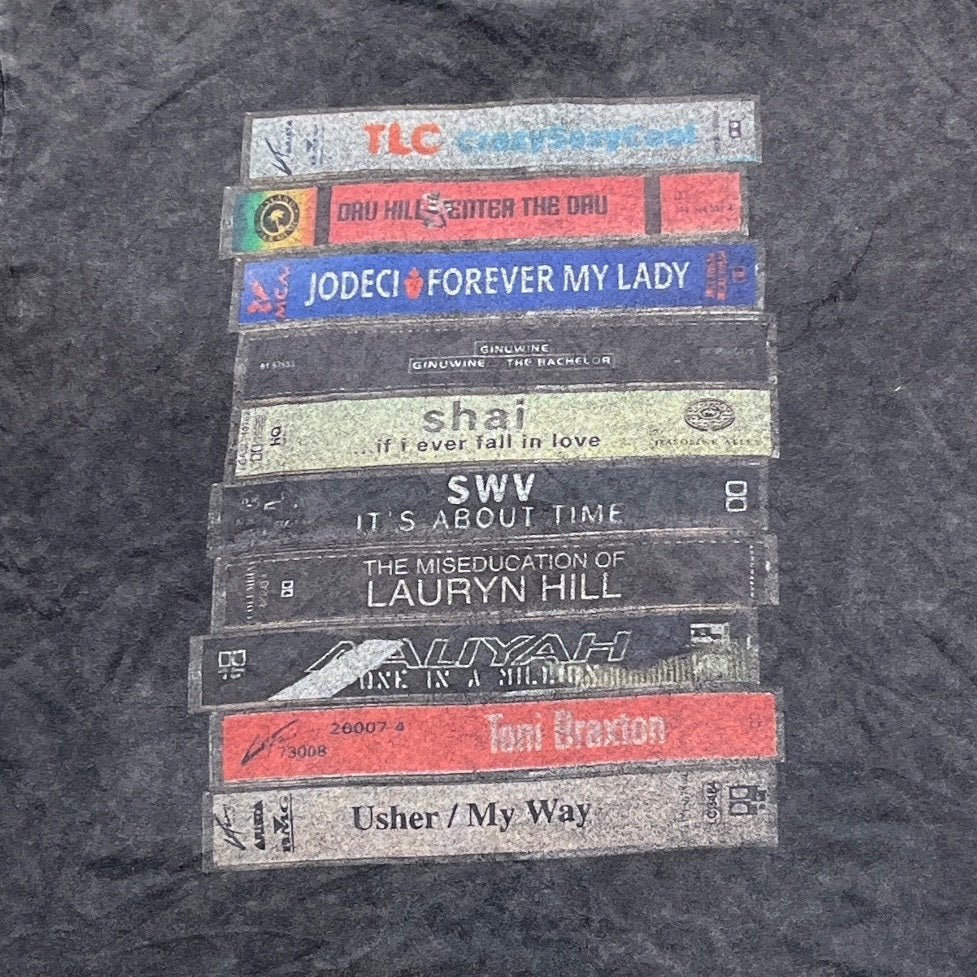 90s R&B Stacked Cassettes Preowned 2XL T-shirt