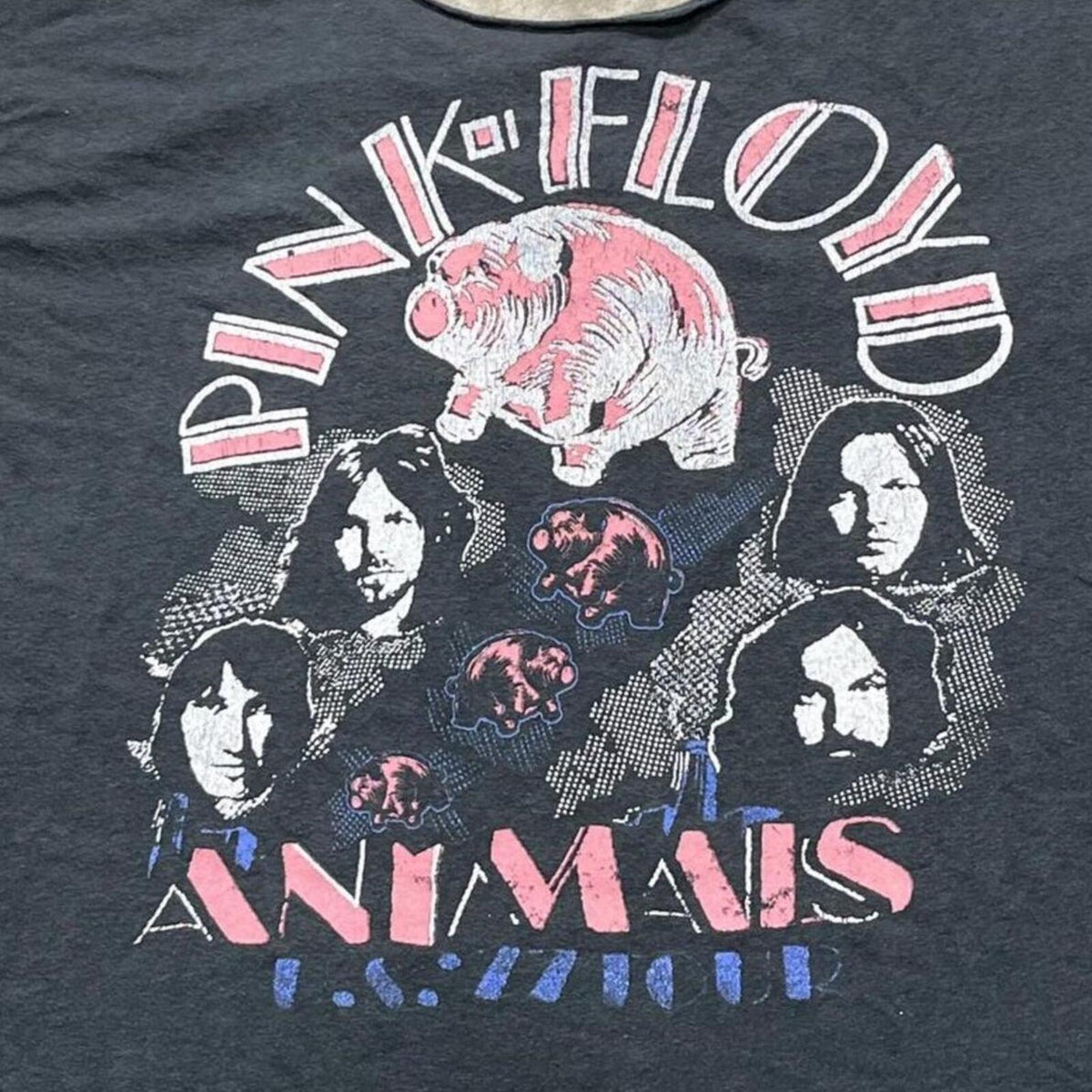 Pink Floyd Preowned Medium Cropped Neckline T-shirt