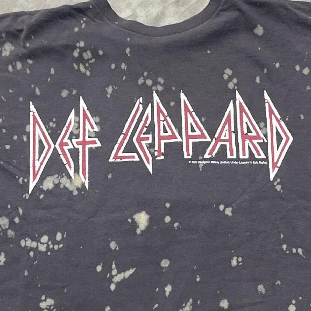 Def Leppard Preowned Large Cropped Tie Dye T-shirt
