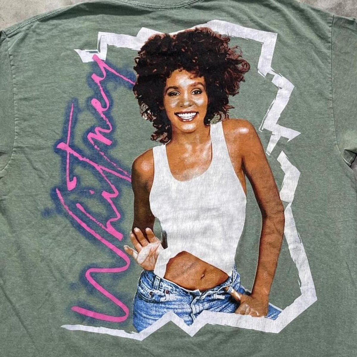 Whitney Houston Preowned Medium Long Sleeve T-shirt
