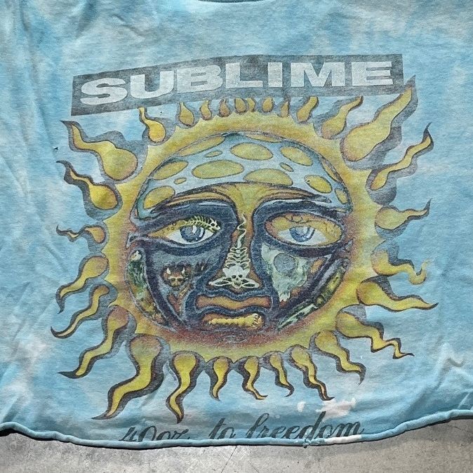Sublime Preowned 2XL Tie Dye Cropped T-shirt