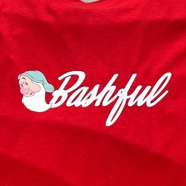 Bashful Snow White Seven Dwarfs Disney Preowned XL T-shirt